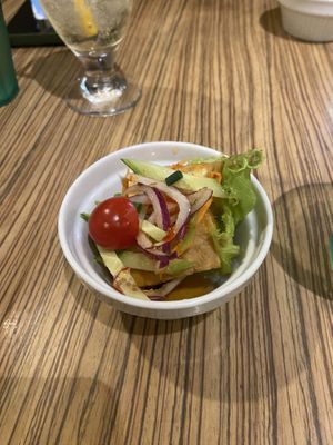 Starter salad  at Shimiran Thai Food Cafe in Tokyo
