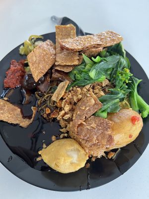 New item - dumpling noodles! #Veganuary at Pure Heart 清心素食 in Central Singapore