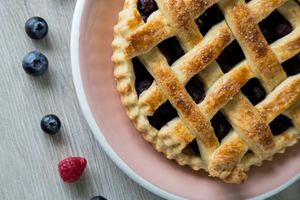 blueberry pie at Isamiel Pasteleria in Bogota
