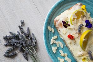 poppy seed cake at Isamiel Pasteleria in Bogota