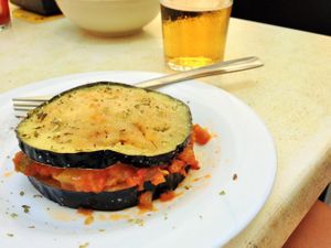 Eggplant pie, sin queso. at La Cueva  De Plocia in Cadiz