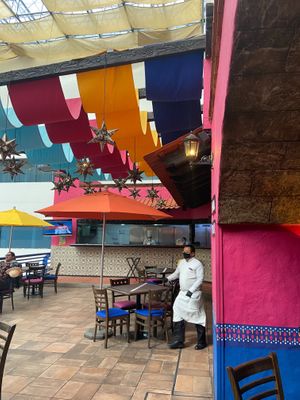 Courtyard within the airport  at MEX - Cucara Macara in Mexico City