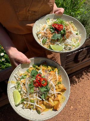 Gado-Gado and noodle salad at Garden Eats in Dwellingup