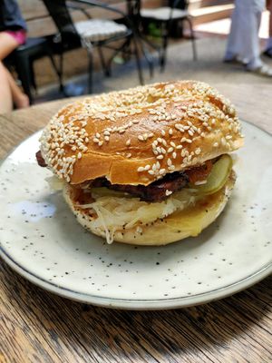 Good morning Vietnam bagel at Garden Eats in Dwellingup