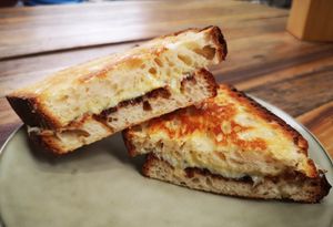 Vegemite and Cheese Toastie (vegan option) at Garden Eats in Dwellingup