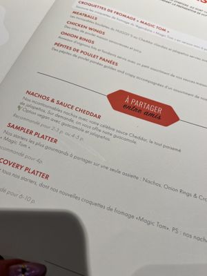 Menu  at The Huggy's Bar - Namur in Namur