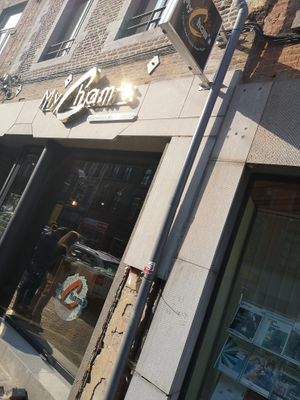 outside at My Cham's in Namur