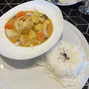 yellow curry with mock duck  at Urban Thai Kitchen in San Diego