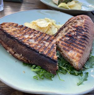 Pizza panini, satisfies my pizza craving!  at El Avocado in La Jolla