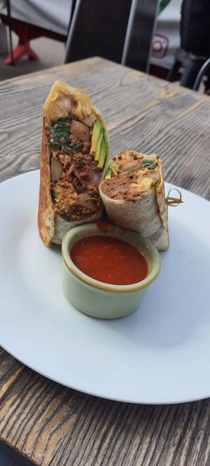The breakfest wrap at El Avocado in La Jolla