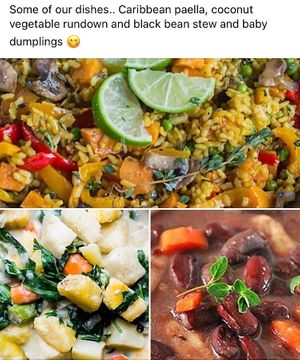 Caribbean Paella / Coconut Rundown / Black Bean Stew at V'ital by Moshan  in Swindon