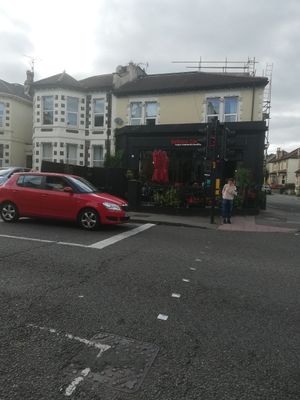 Outside at Seitan's Corner in Bristol