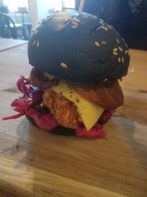 Bfs burger at Seitan's Corner in Bristol