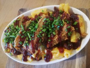 Mac and cheese at Seitan's Corner in Bristol