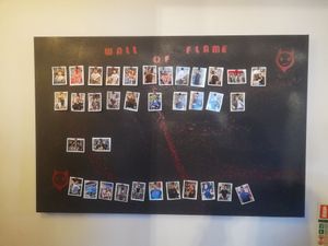 Wall of flame at Seitan's Corner in Bristol