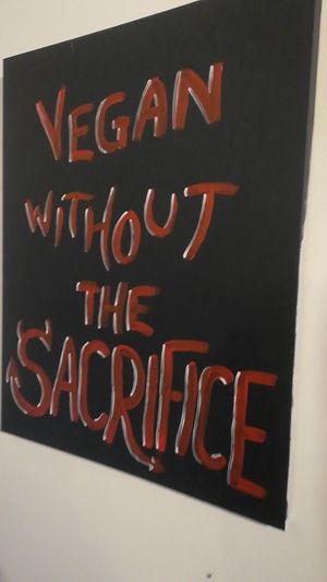 Artwork at Seitan's Corner in Bristol