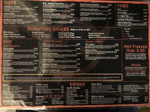 Menu at Seitan's Corner in Bristol