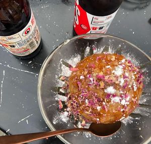 Deep fried ice-cream   at Seitan's Corner in Bristol