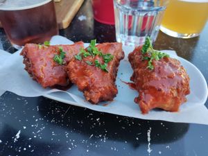 Very hot chikin at Seitan's Corner in Bristol