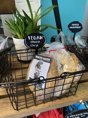 Local vegan Monster cookies at Comālli Taqueria in Reading