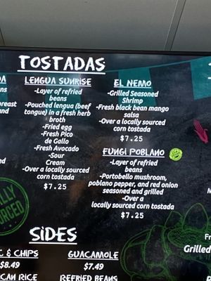 Vegan tostada option at Comālli Taqueria in Reading