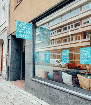 Outside at Mono Cafe in Munich