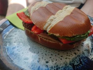 Fleischfpflanzerl Sandwich at Mono Cafe in Munich