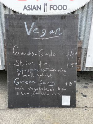 The vegan options of the day   at Gado Gado  in Westport