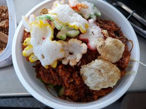 Gado Gado, fresh salad with tofu, tempeh, crackers, peanuts sauce at Gado Gado  in Westport