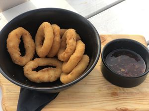 Onion rings  at Herman's Bistro & Bar in Haapsalu