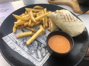 Wrap and 🍟   at Herman's Bistro & Bar in Haapsalu