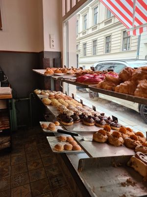 Donut variety at Sammy's Berliner Donuts in Berlin