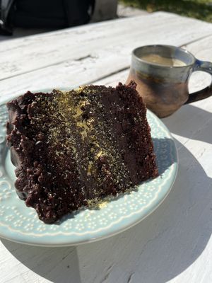 Torta Matilda de chocolate y cafe  at Inhala Bar Natural in Funes