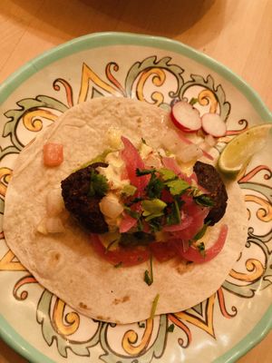 Falafel taco  at Chiwawa Cantina in Gran Canaria
