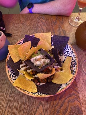 vegan nachos  at Chiwawa Cantina in Gran Canaria