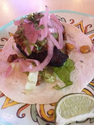 Kunaguaro taco (plus pretty dry lime :)) at Chiwawa Cantina in Gran Canaria