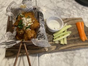 Buffalo cauliflower wings at Willow Vegan Bistro in New York City