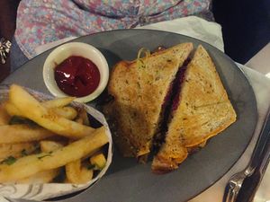 Pastrami seitan sandwich  at Willow Vegan Bistro in New York City