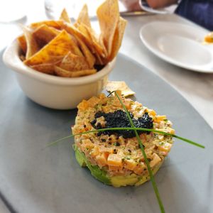 Zalmon appetizer at Willow Vegan Bistro in New York City