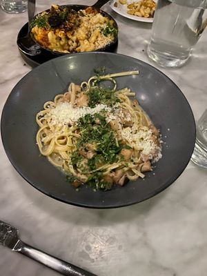 ‘Scallop” Cacio e Pepe at Willow Vegan Bistro in New York City