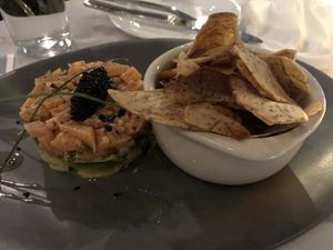 "Salmon" tartare  at Willow Vegan Bistro in New York City