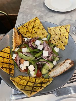 Greek salad  at Willow Vegan Bistro in New York City