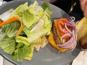 Double burger  at Willow Vegan Bistro in New York City