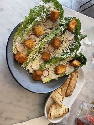 Caesar salad with chikn - recommend!!  at Willow Vegan Bistro in New York City