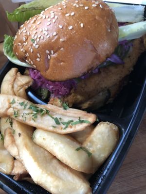Buttermilk Fried Chick’n  at Willow Vegan Bistro in New York City