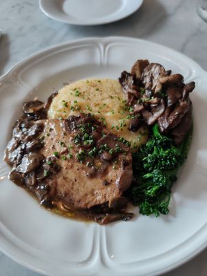 Porcini Chick'n Marsala at Willow Vegan Bistro in New York City