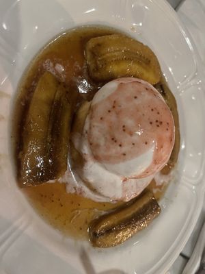 Bananas foster cake   at Willow Vegan Bistro in New York City