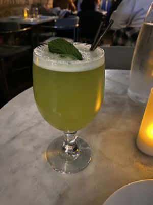 Cucumber mint and lemon drink   at Willow Vegan Bistro in New York City