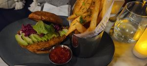 Buttermilk fried chickn at Willow Vegan Bistro in New York City