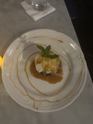 Vegan Toffee cake with ice cream   at Willow Vegan Bistro in New York City